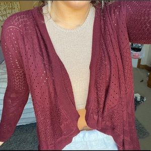 Wine Cardigan